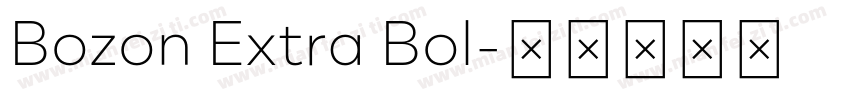 Bozon Extra Bol字体转换